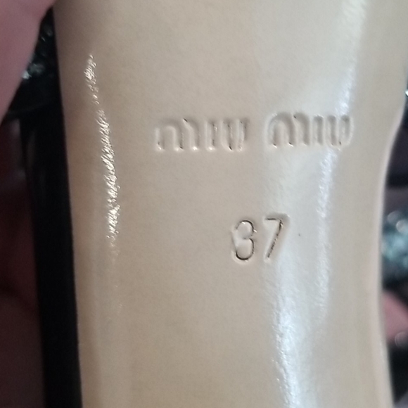 Miu miu glitter platform heels 37 - Picture 6 of 8